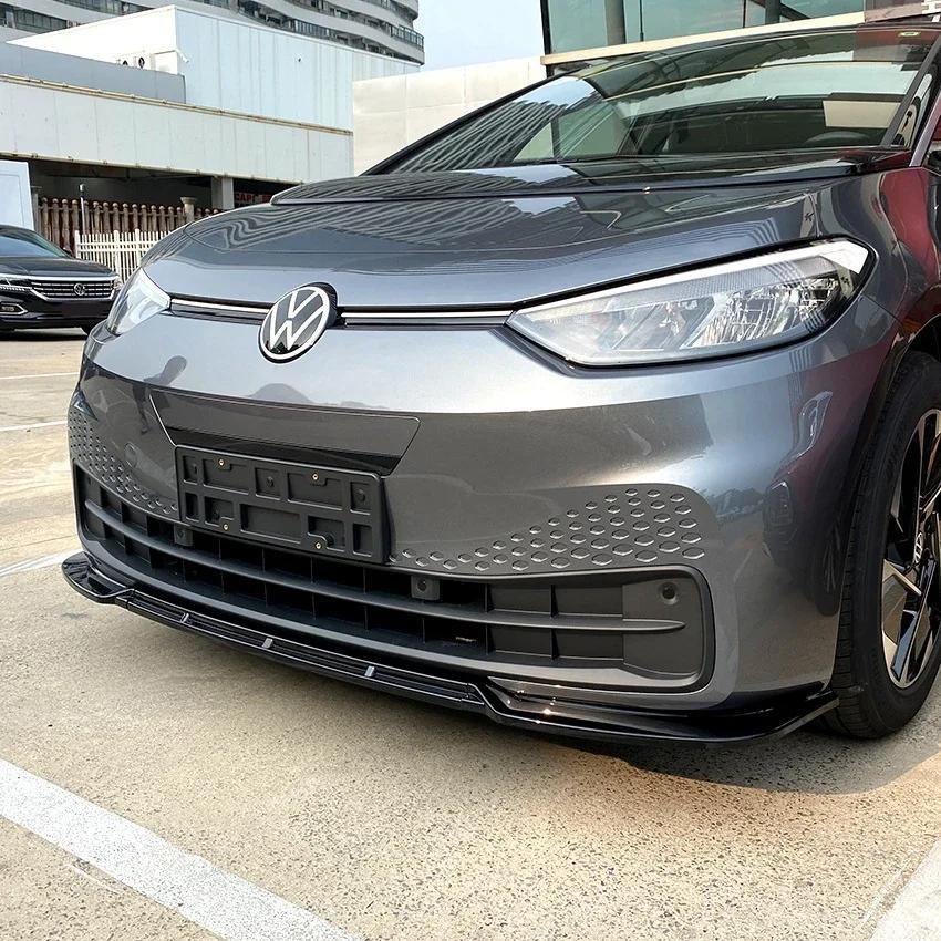 For Volkswagen VW ID.3 ID3 2019 2020 2021 2022 Car Front Bumper Lip Splitter Spoiler Diffuser Guard Auto Body Kits Cover Tuning