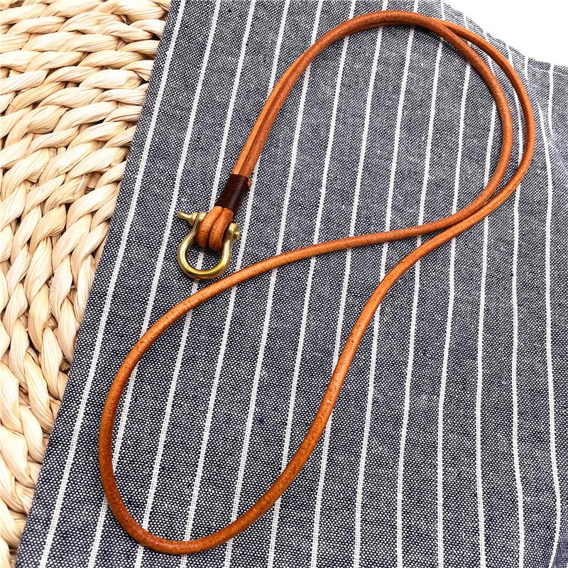Cowhide Genuine Leather Car Key Ring Keychain Holder Moto Key Chain Cell Phone Lanyard ID Badge Holders Neckline Neck Straps