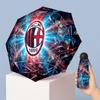 AC Milan Pattern Printed Mini 5 Folds 8 Ribs Compact Umbrella Windproof Waterproof Lightweight Portable Folding