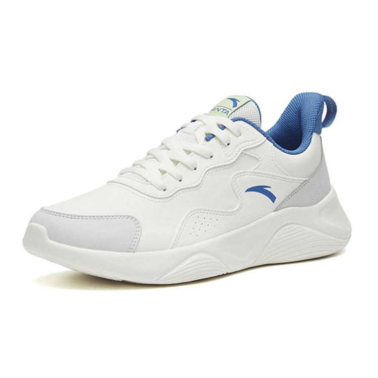 New Anta Cushioned Wear Resistant Support Low Top Casual Running Shoes Men's White Gray 912245527-3