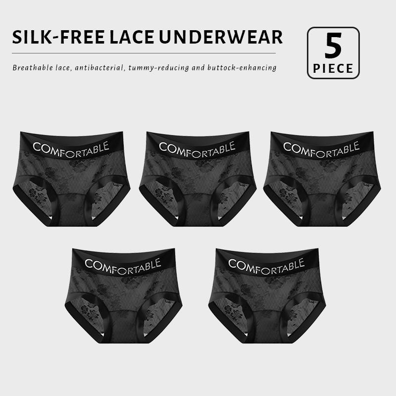 

FallSweet 5 шт./компл. Женские кружевные трусики Сексуальное нижнее белье Модные трусики с надписью на поясе Бесшовные дышащие трусики Женское нижнее белье XXL