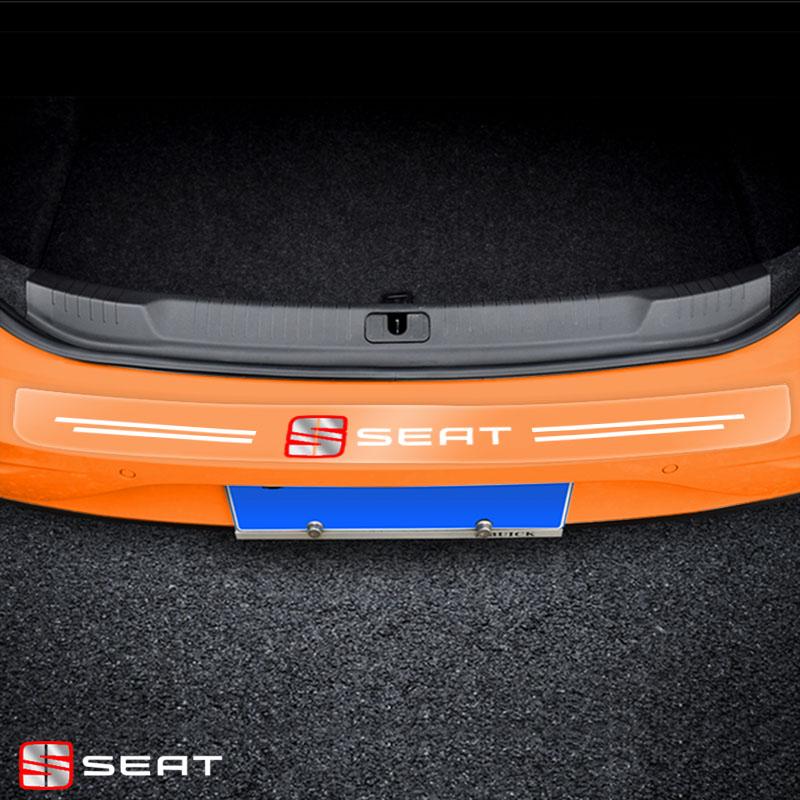 1Pcs Transparent Car Trunk Badge Protective Sticker Car Accessories For SEAT Leon Altea Ibiza Toledo Cordoba Alhambra Arona Ateca Exeo