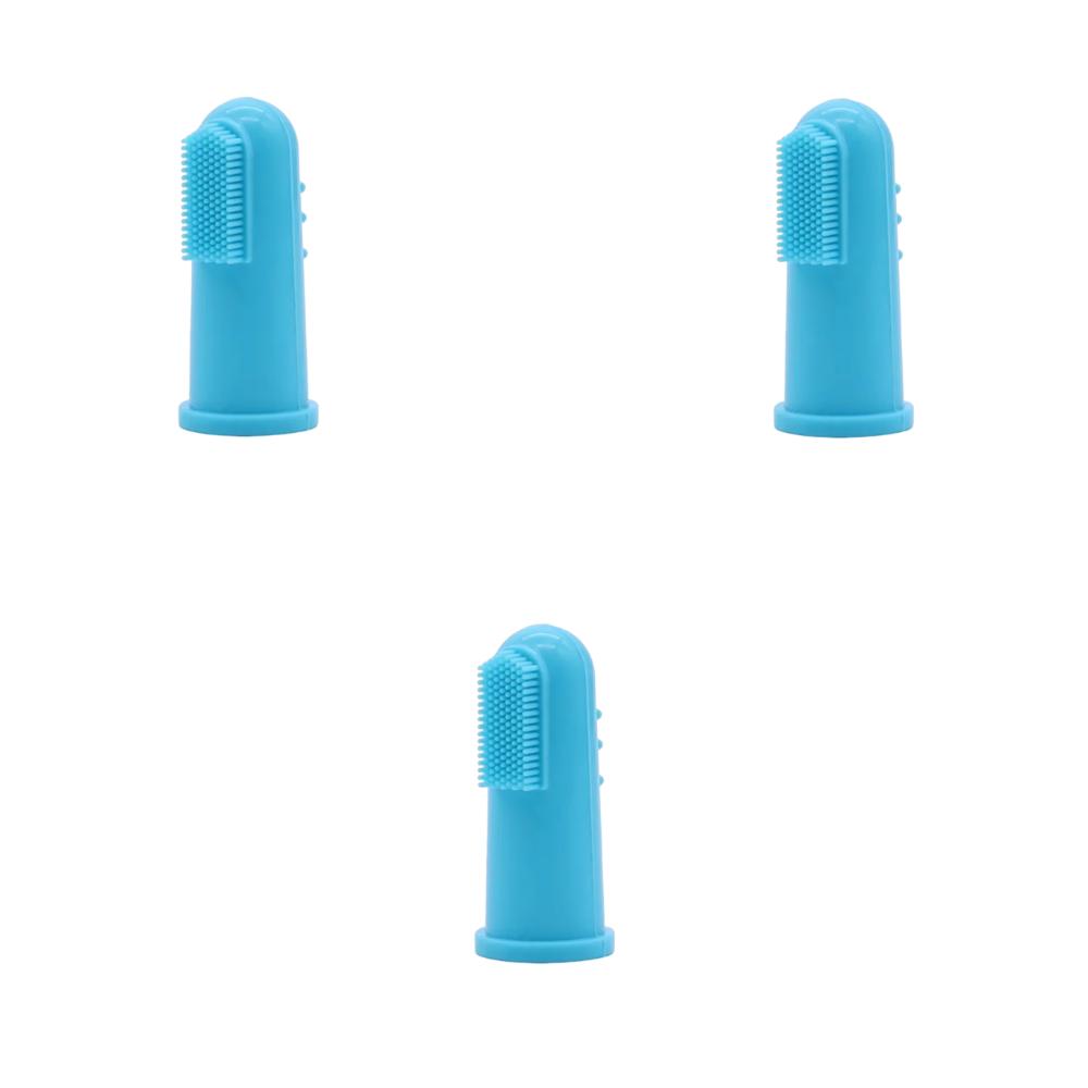 1/3/5/10pcsDog Cat Teeth Cleaning Finger Toothbrush for Dogs Cats Teeth with Storage Case | Food Grade Silicone Rubber Bristles