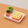 Dollhouse Doll House Miniature Toast Bread Jam Plate Food Play Simulation Scene Model Bo11 Ornament