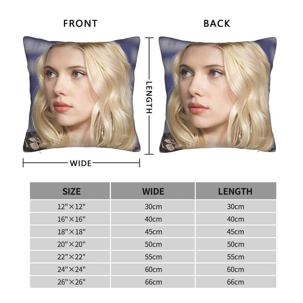 Scarletts Johanssons Pillow Case American Actor Soft Pillow Cover For Wedding Party Home Decor Retro Trendy Pillowcases