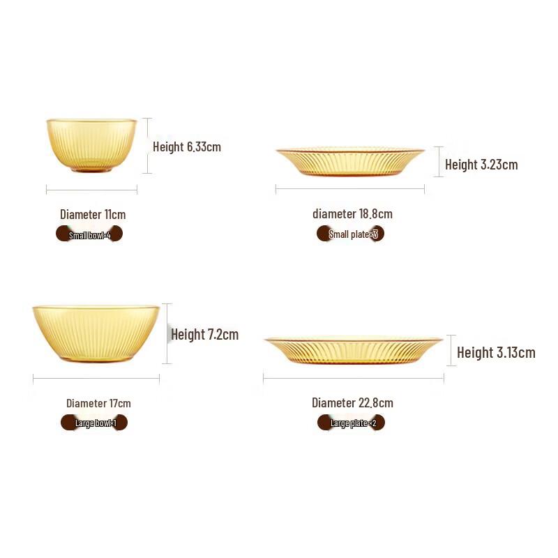 Snapware Corning Crystal Collection 10-Piece Glass Dinnerware Set