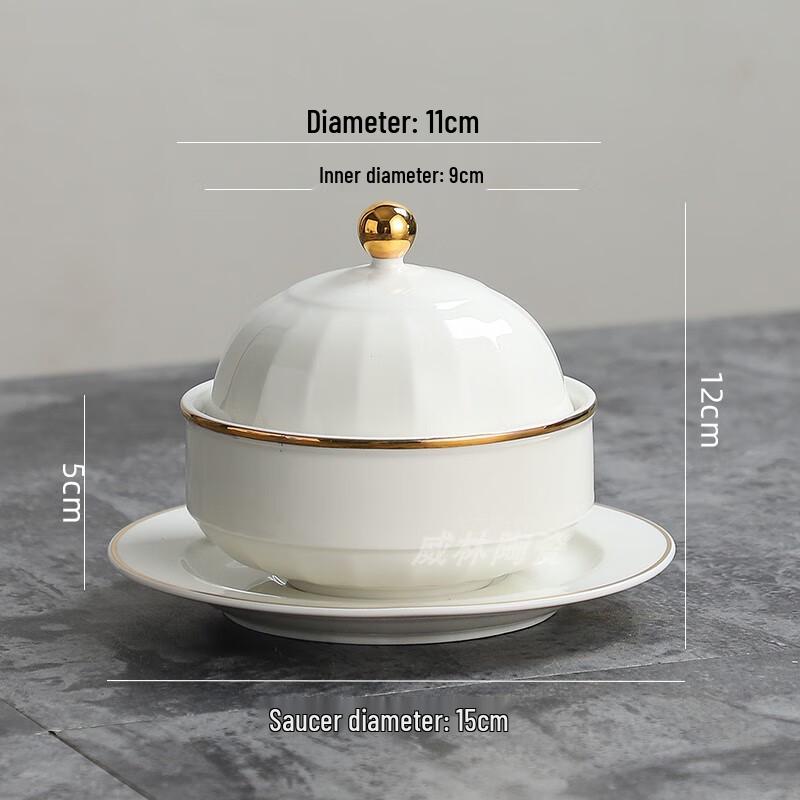 Light Luxury Silver Dessert & Soup Bowl Set