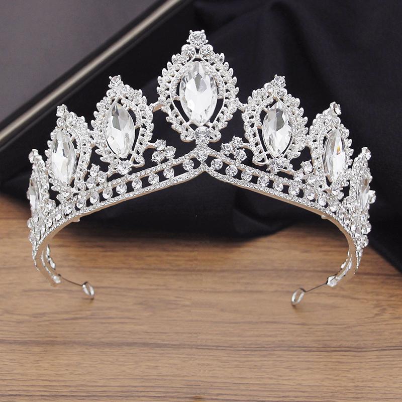 Великолепная хрустальная свадебная корона в винтажном стиле — фото 7