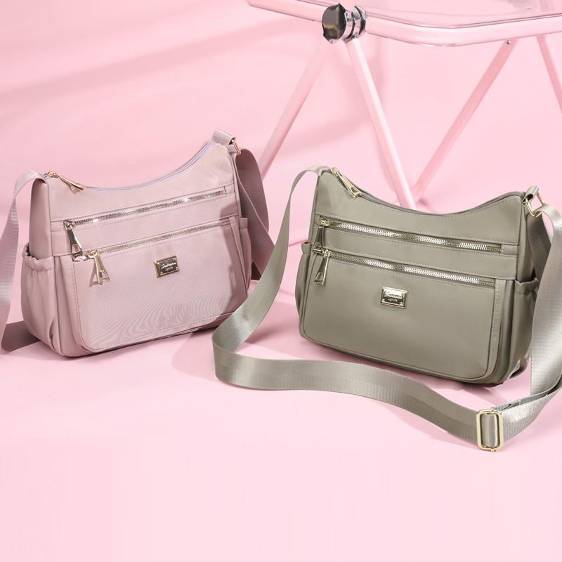 Taška přes rameno Dámská velkokapacitní nylonová crossbody taška Mother Bag Vícevrstvá taška