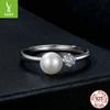 Natural Freshwater Pearl Mozzarella Diamond Ring, Elegant And Luxurious 925 Sterling Silver Ring Ring.