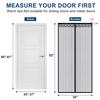 Heavy Duty Magnetic Screen Door Mesh Curtain Mosquito Net Bug Hands Free Partition Mute Striped Door Curtain Bedroom Ventilation