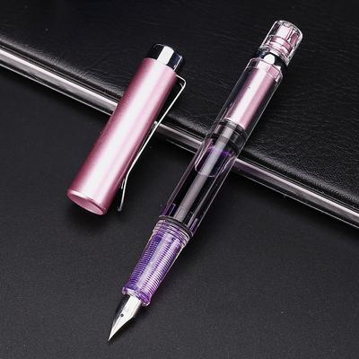 9 Colors Piston Fountain Pen EF/F Nib Plastic Business Ink Pen Silver Clip PK JINHAO Majohn Stationery School Office Supplies