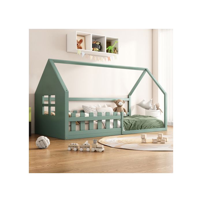 90*200cm łóżko pojedyncze, łóżko dziecięce, bar domowy, zielony