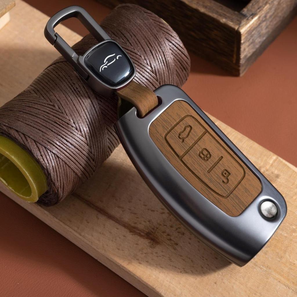 Shell Fob Metal Car Folding Key Case Holder Full Cover For Ford Focus 2 Falcon Escape Galaxy Kuga B-Max C-Max Ecosport Fiesta