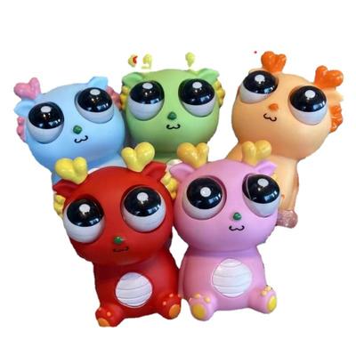 Creative Eye-popping Dragon Explosions Dinosaur Year of The Loong Decompression Toys Pinch Music Squeeze Stare Funny Vent Funny.