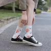 Moda Casual Crew Elegant Damas Calcetines De Algodon Invisibles Con Estampado Flores Corte Bajo Y Ancho Hasta El Tendon De