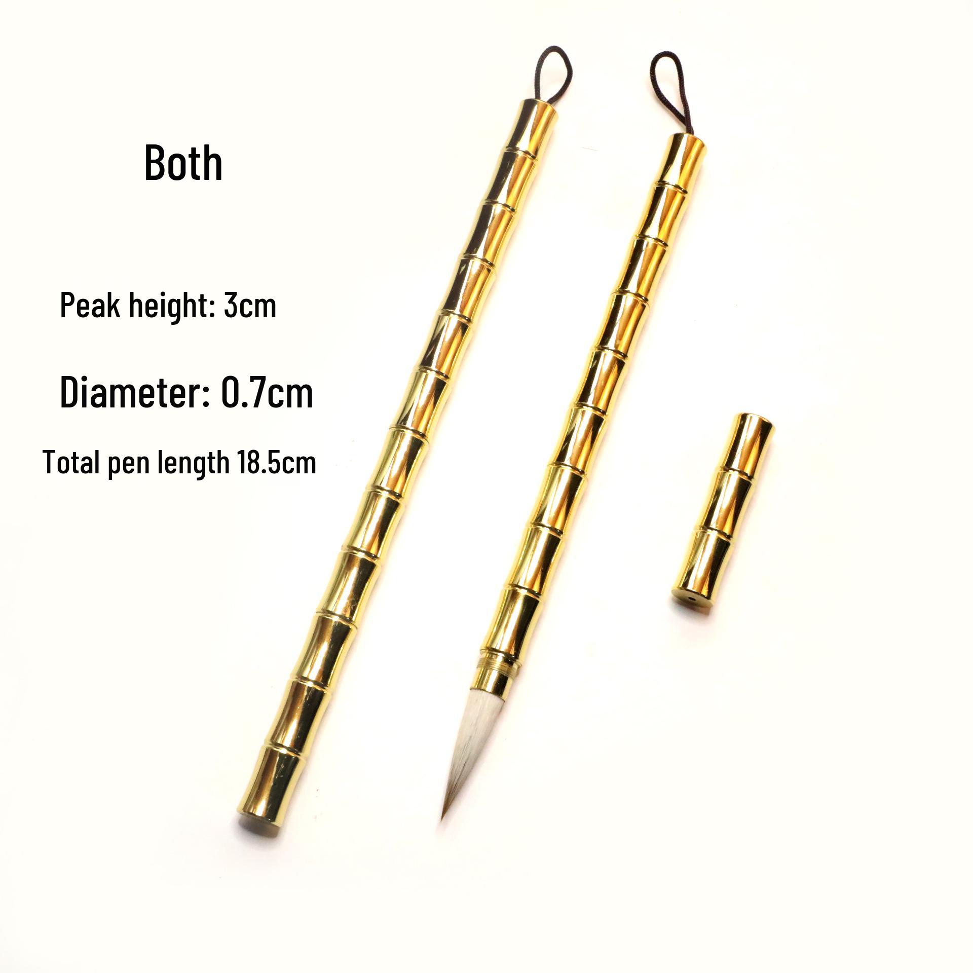 Chenlong Brush: Metal Pen Holder with Medium Wolf Hair Mix, Offers Moderate Elasticity, Smooth Ink Flow, and Excellent Quality