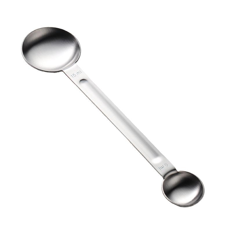 430 stainless steel double-ended measuring spoon 15ml5ml size, baking measuring tool, dosage spoon model