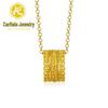 Shuibei 999 Fine Gold Slim Waist Necklace: 3D Hard Gold Women's Pendant Charm, Popular Live Broadcast Hot Seller.