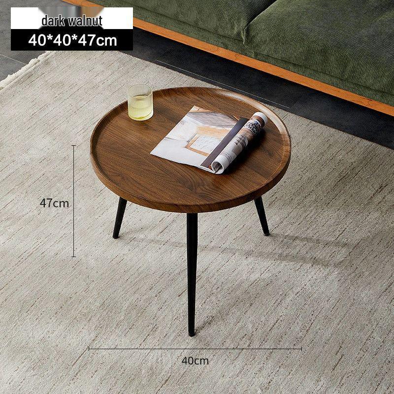 Modern Nordic Round Folding Coffee Table for Living Room or Small Apartment