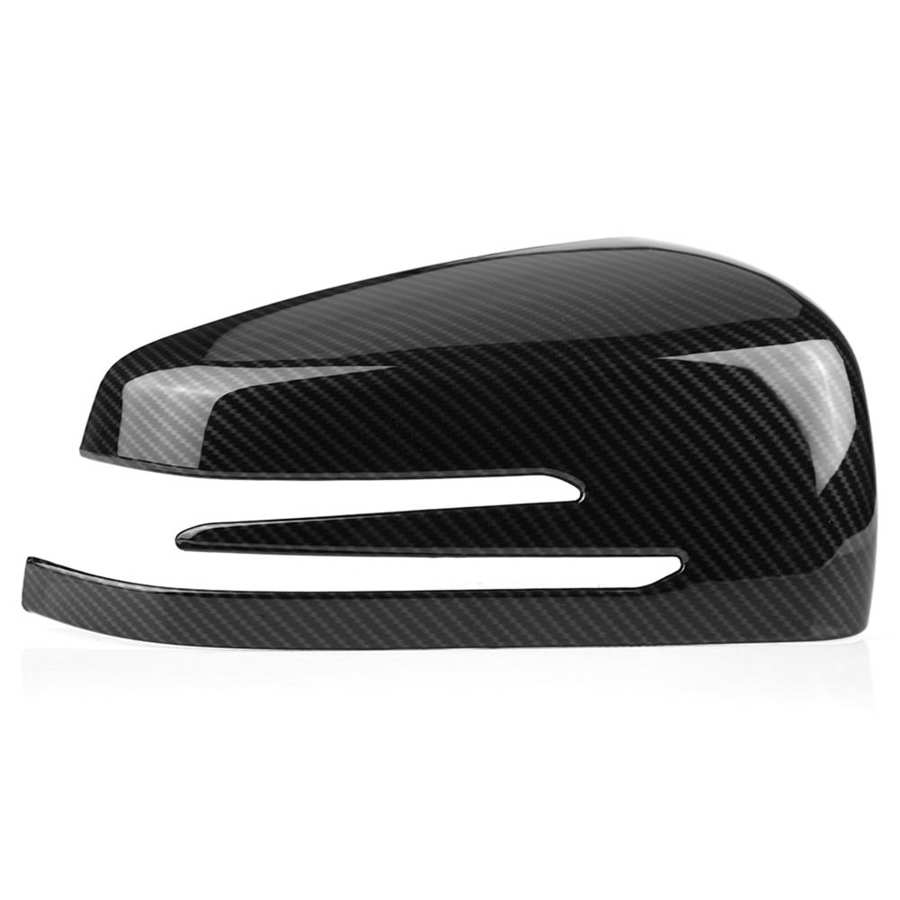 1 Pair Car Auto Carbon Fiber Side Rearview Mirror Cap Cover Trim for Mercedes Benz A B C E S CLA GLK GLA Class