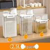 Large Capacity Rice Storage Container: Insect & Moisture-Proof, Transparent Sealed Jar for Grains