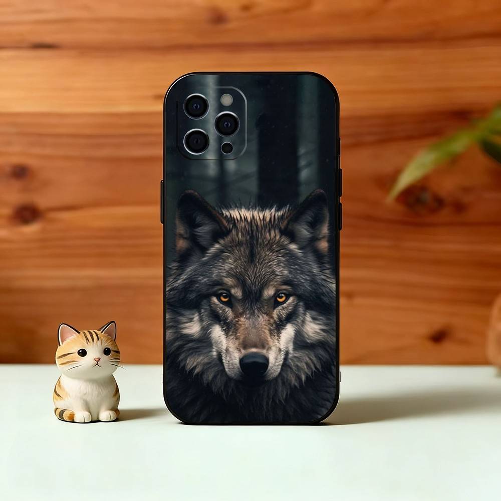 

Savage Wolf Theme Phone Case For iPhone 17,16,15,14,13,12,11 Plus,Pro Max,XS,Soft Silicone Black Cover iPhoneXSMAX