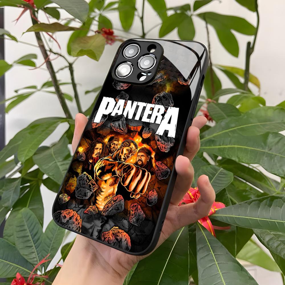 Pantera Ritual Metal Band Handyhülle für Iphone 17 Air 16 15 14 12 11 13 Pro Max Mini X Xr Xs Puls Schwarze Glasabdeckung