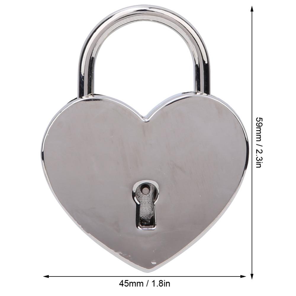1pcs Couple Vintage Style Heart Padlock Gold Tone Heart Shaped Love Lock Metal Padlock Craft Supplies