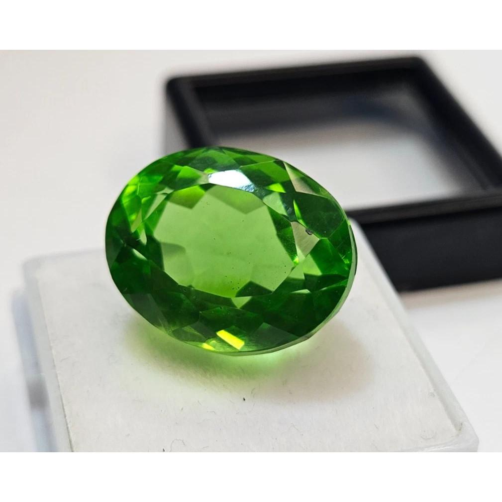Natural Green Peridot 16+ Ct Oval Cut Certified Fabulous Loose Gemstone