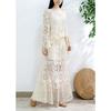 DIMANAF 2025 New Skirt Suit Women  Beach Short Sleeve Lace Knitting Hollow Out Sexy O-Neck Hollow Summer Tops Tees Loose Basic