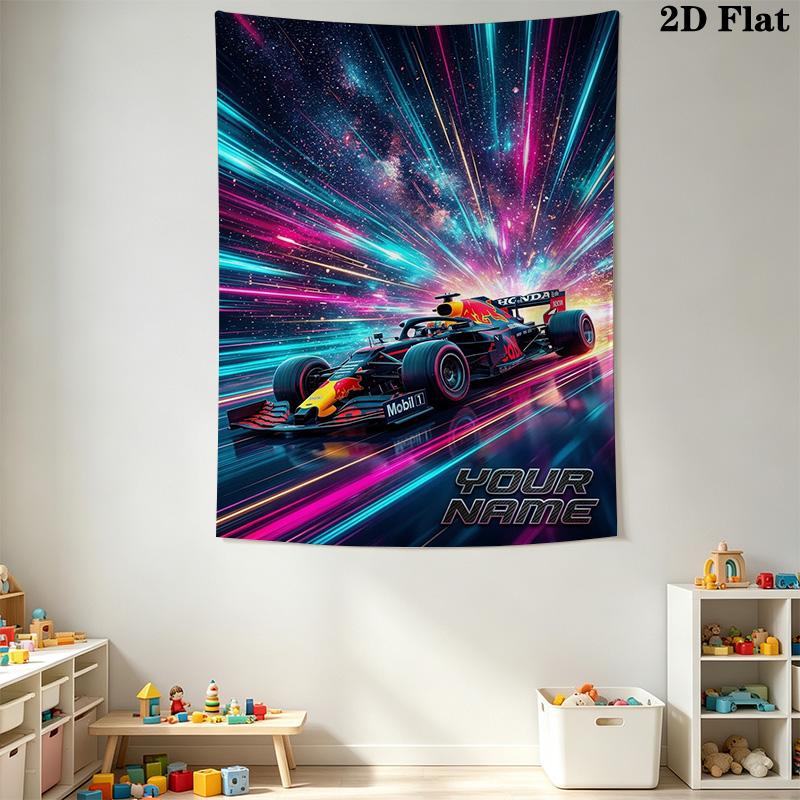 Name Custom F1 Wall Tapestry Aesthetic Wall Hanging Printed Fabric Blanket Decorative Tapestries for Bedroom Living Room Home Decor