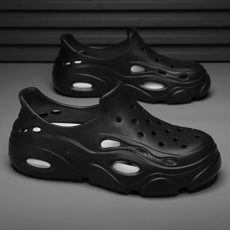 Модные повседневные универсальные туфли Eva Light Stepping On Shit Feeling для мужчин с толстой подошвой, увеличивающей объем головы, дышащие туфли с отверстиями 39