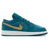 Air Jordan 1 Low SE Velluto GS Geode Teal Velluto Scarpe da Ginnastica per Bambini Oro Metallico FB9896-300