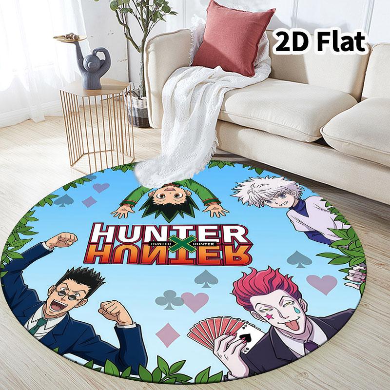 Hunter X Hunter Round Area Rug Carpet Rug For Living Room Bedroom Sofa Playroom Decor Nonslip Floor Mat
