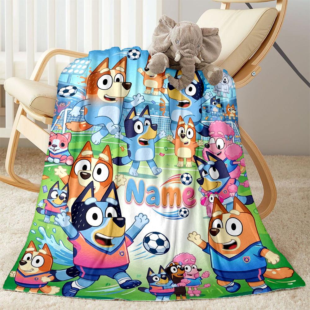 Winter Sports Fun Personalized Name Blanket Gift Customizable Blanket Warmthful Decor Throw For Livingroom Seaside Home Decor Office