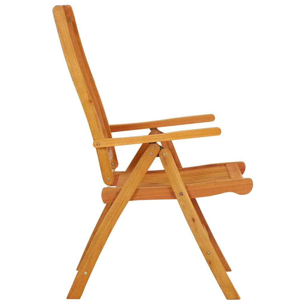 Folding Garden Chairs 2 pcs Solid Eucalyptus Wood