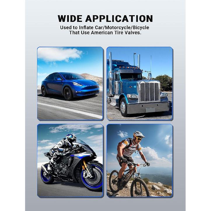 12'' Tire Inflator Extension Hose, Tyre Pump Clip-On Air Chuck Adapter for Quick-Inflation Lock, High-Pressure Tube Quick Connect for Car Motorcycle