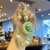 Charming Flower Bow Beaded Keychain & Heart Phone Charm