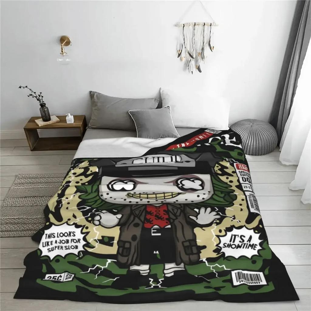 B-Beetlejuice Straszny Film Duch Flanelowe Kocyki Halloweenowy Koc Horrorowy na Sofę Biuro Ultra-Miękka Pościel Kocyki