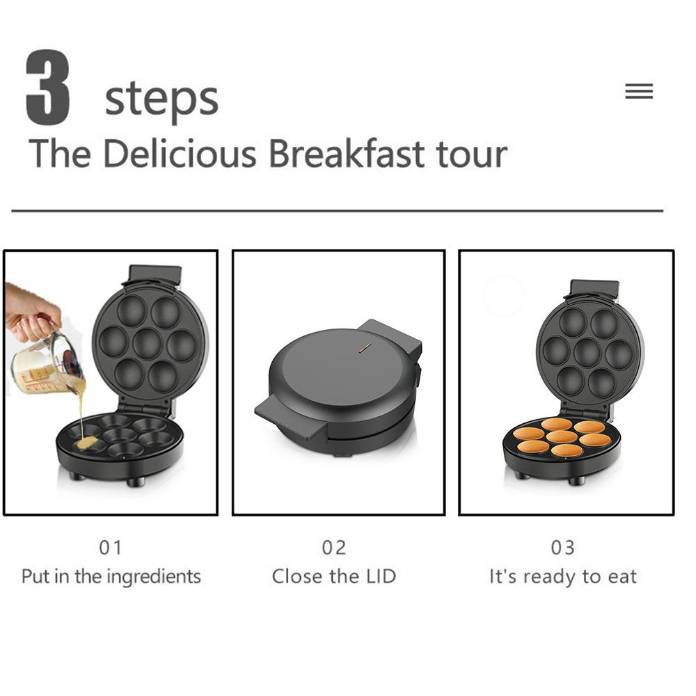 Macchina per cupcake domestica Macchina per cupcake elettrica 1000W Macchina per cake pop Superficie antiaderente Produce 6 tazze