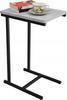 Mesa Lateral Eco Com Perfis Concreto Preto Claro