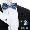 Korean Style 4-Piece Men's Bow Tie & Pocket Square Set for Weddings & Formal Events