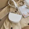 Solid Bag Retro Color Saddle High Quality Leather Shoulder Bags For Women 2024 New Simple Ladies Crossbody Bag Designer Handbags