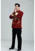 Embroidered Gold Double Dragon Tang Suit Men's Long-Sleeve Stand-Collar Outerwear