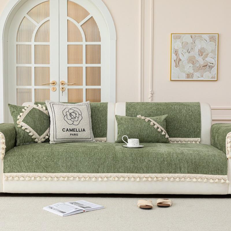 Light Luxury Style Sofa Cover Cloth Fixed Anti Slip and Anti Cat Scratch Soft Sofa Cushion Cover Suitable for All Seasons 70x70cm