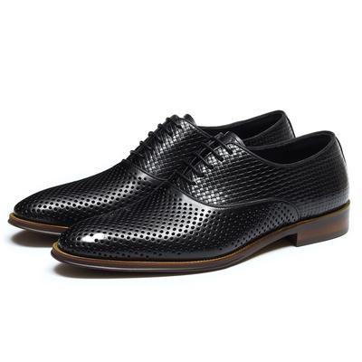 Sapatos de couro oco masculinos britânicos sociais couro de vaca real verão respirável masculinos oxford pontudo sapatos casuais masculinos