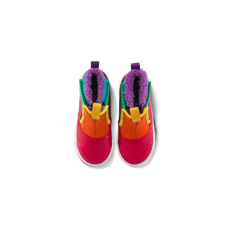 Vans Slip-On Series Comfortable Versatile High-Top Walking Shoes Baby Shoes Red Orange Green VN0A5FC72KN