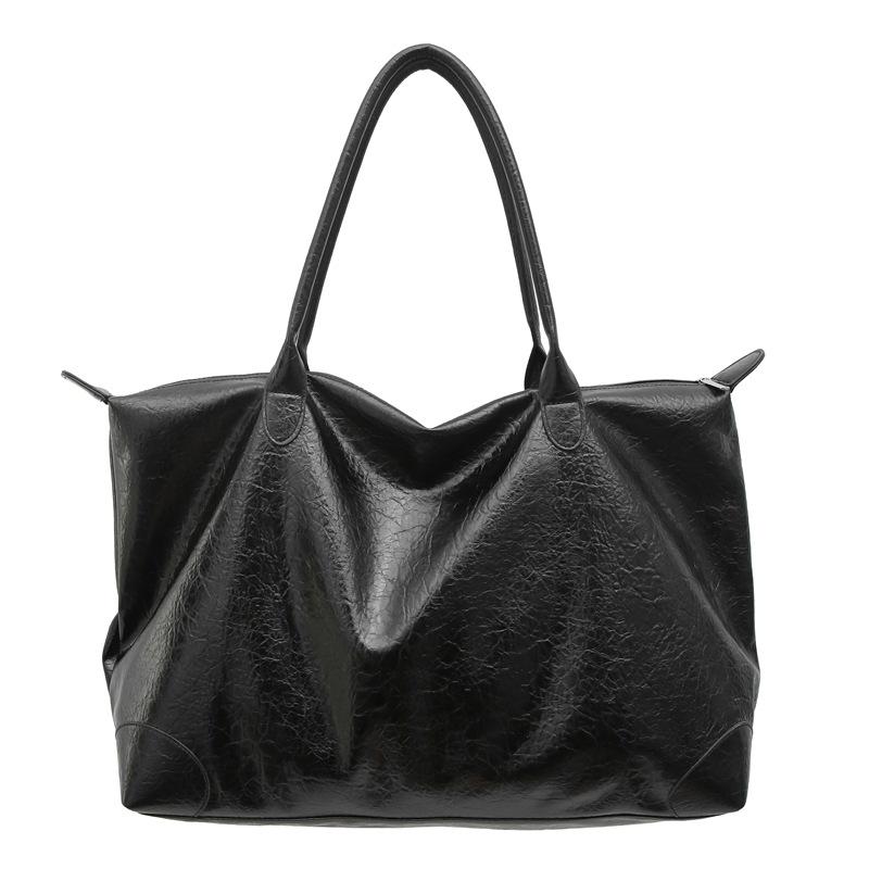 PU Shoulder Bag Portable Yoga Bag Women's Waterproof Large Capacity Luggage Bag Short Distance Travel Bag