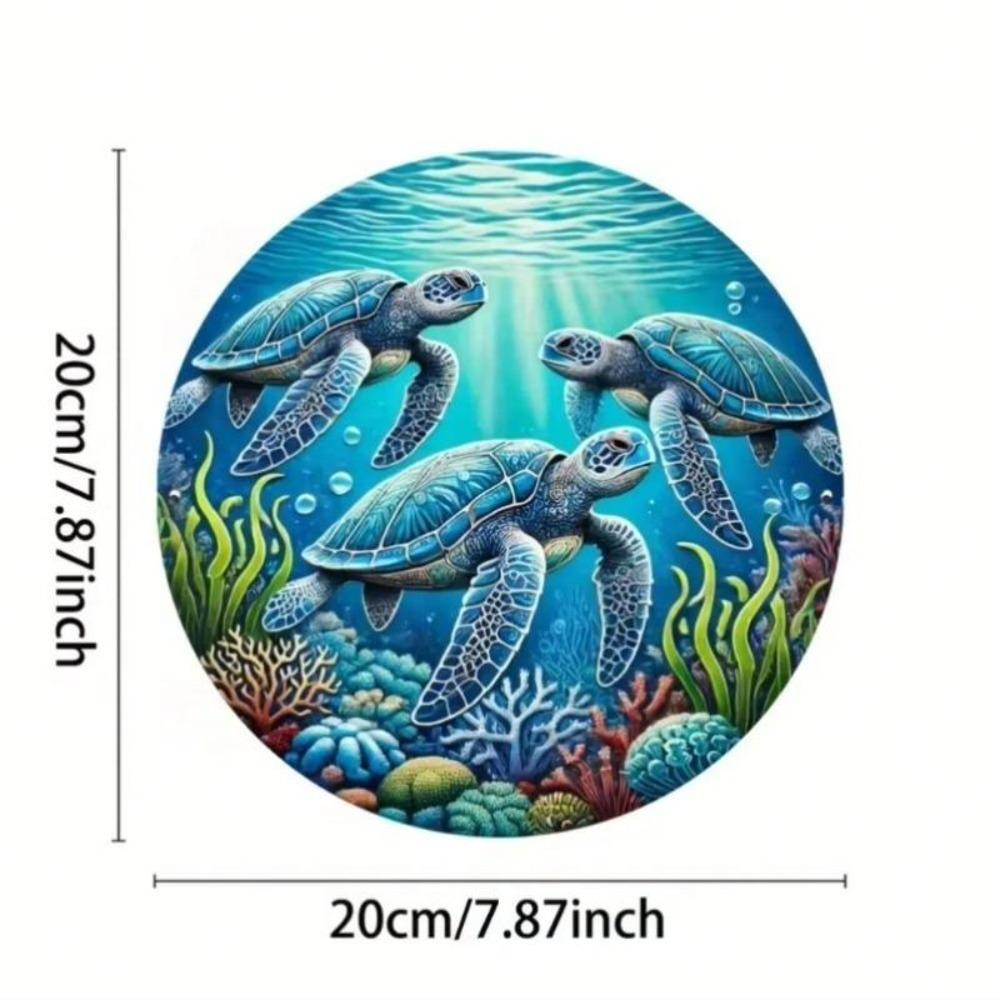 Metal Sign Ocean Turtle Wall Art Nautical Home Decor Bar Cafe